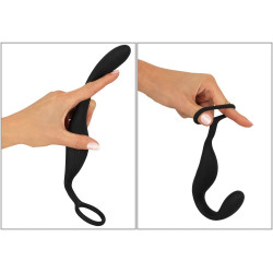 Black Velvets Cockring Plug Vibe Velvet 8 x 2.5cm